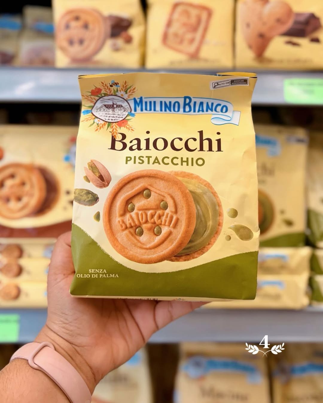 Biscoitos Baiocchi de pistache